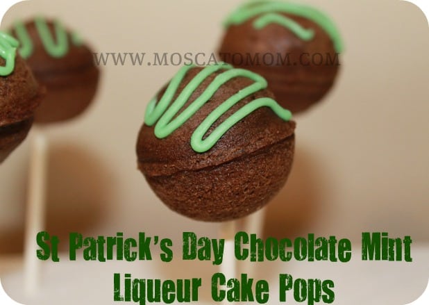 St Patrick's Day Chocolate Mint Liqueur Cake Pops Icing