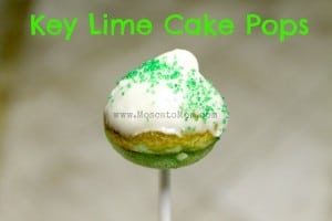 Key lime cake pop