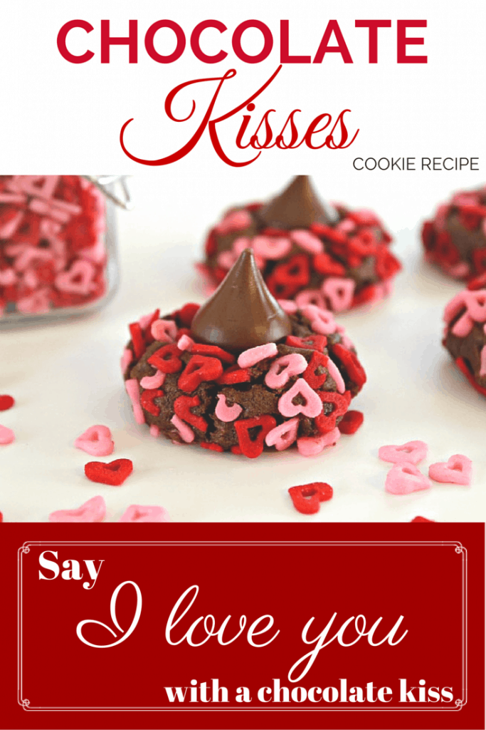Chocolate Kiss Valentine's Day Cookies - Moscato Mom