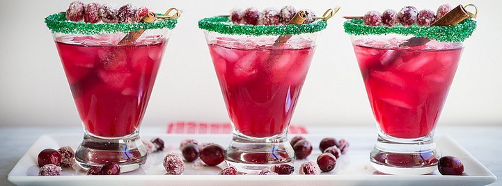 bare spiced cranberry margaritas