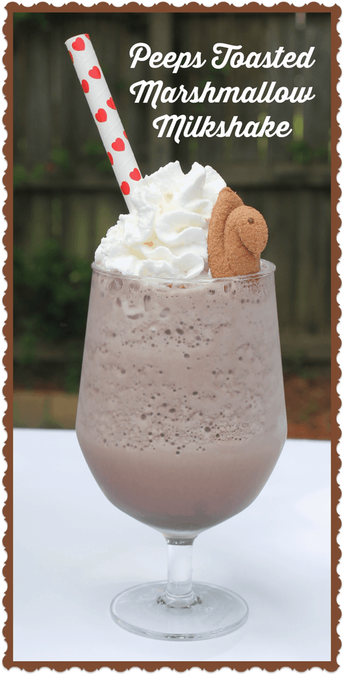 Toasted Marshmallow Chocolate Milkshake – With Peeps Minis!