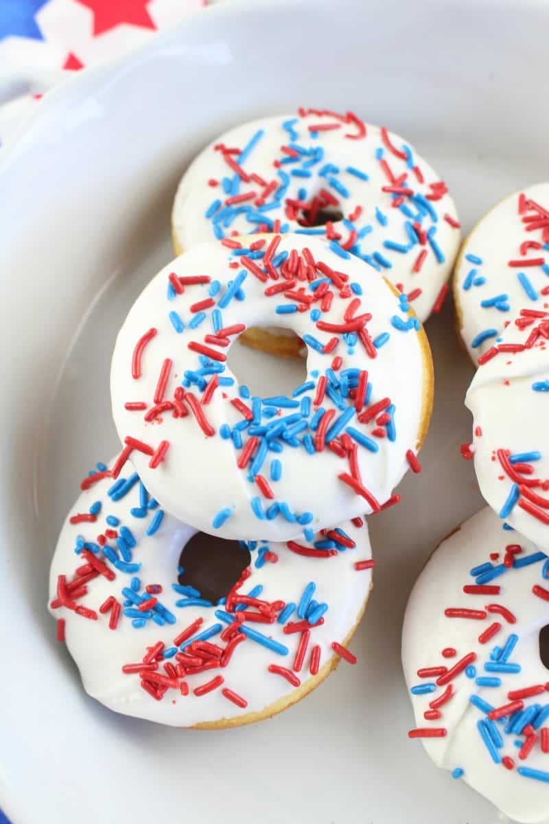red white and blue donuts