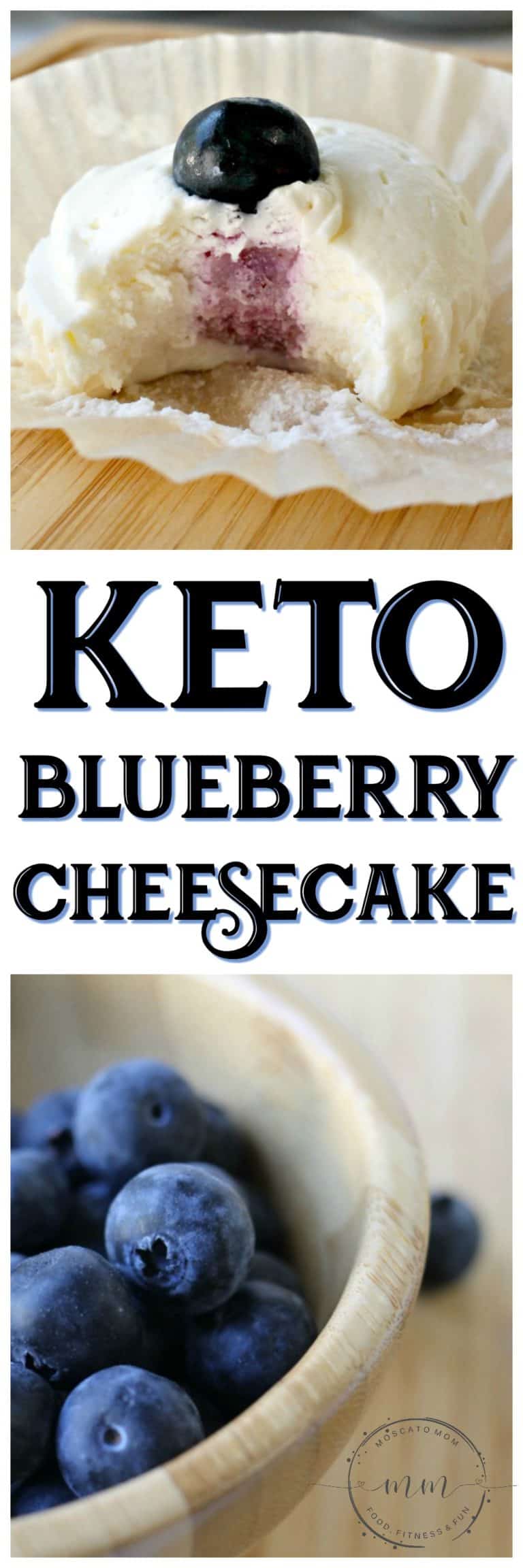 Mini Keto No Bake Cheescake With Blueberries | MoscatoMom