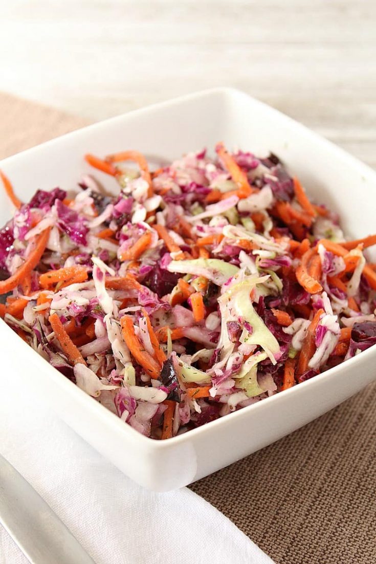 Summer Slaw with Homemade Dill Weed Dressing