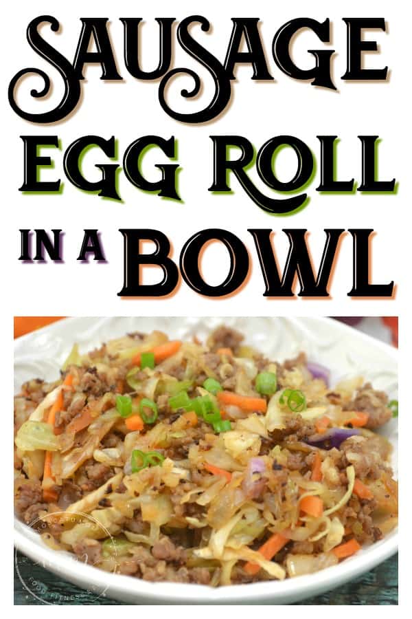 sausage egg roll in a bowl