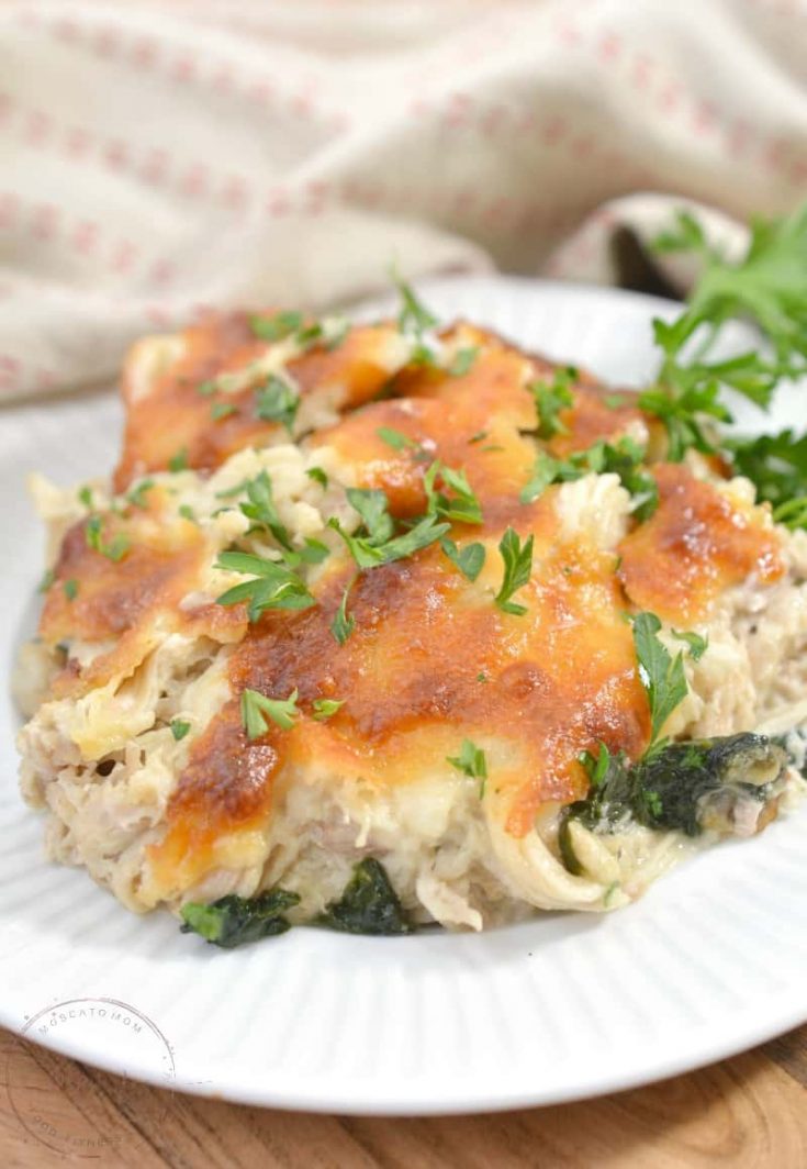 Low Carb Chicken Casserole With Spinach