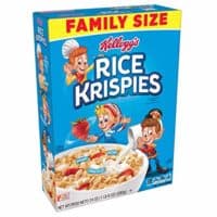 Kellogg’s Rice Krispies Breakfast Cereal, Original, Fat-Free, Family Size, 24 oz Box