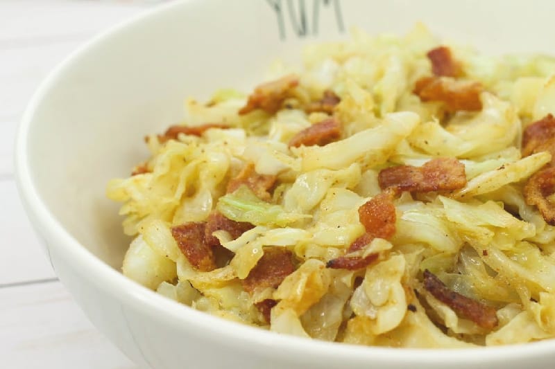 easy bacon fried cabbage