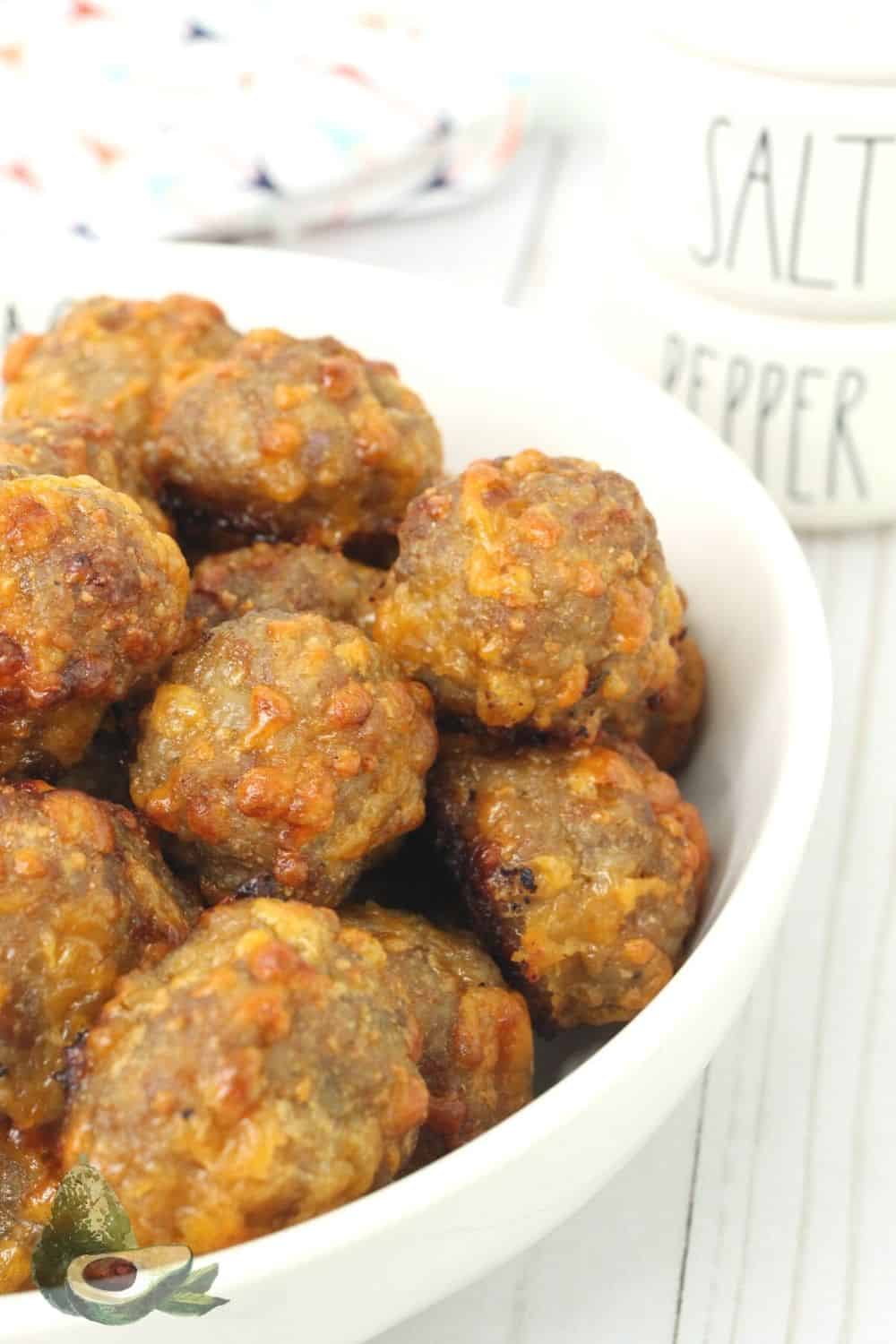 Cheesy Keto Sausage Balls | Flourless Sausage Balls