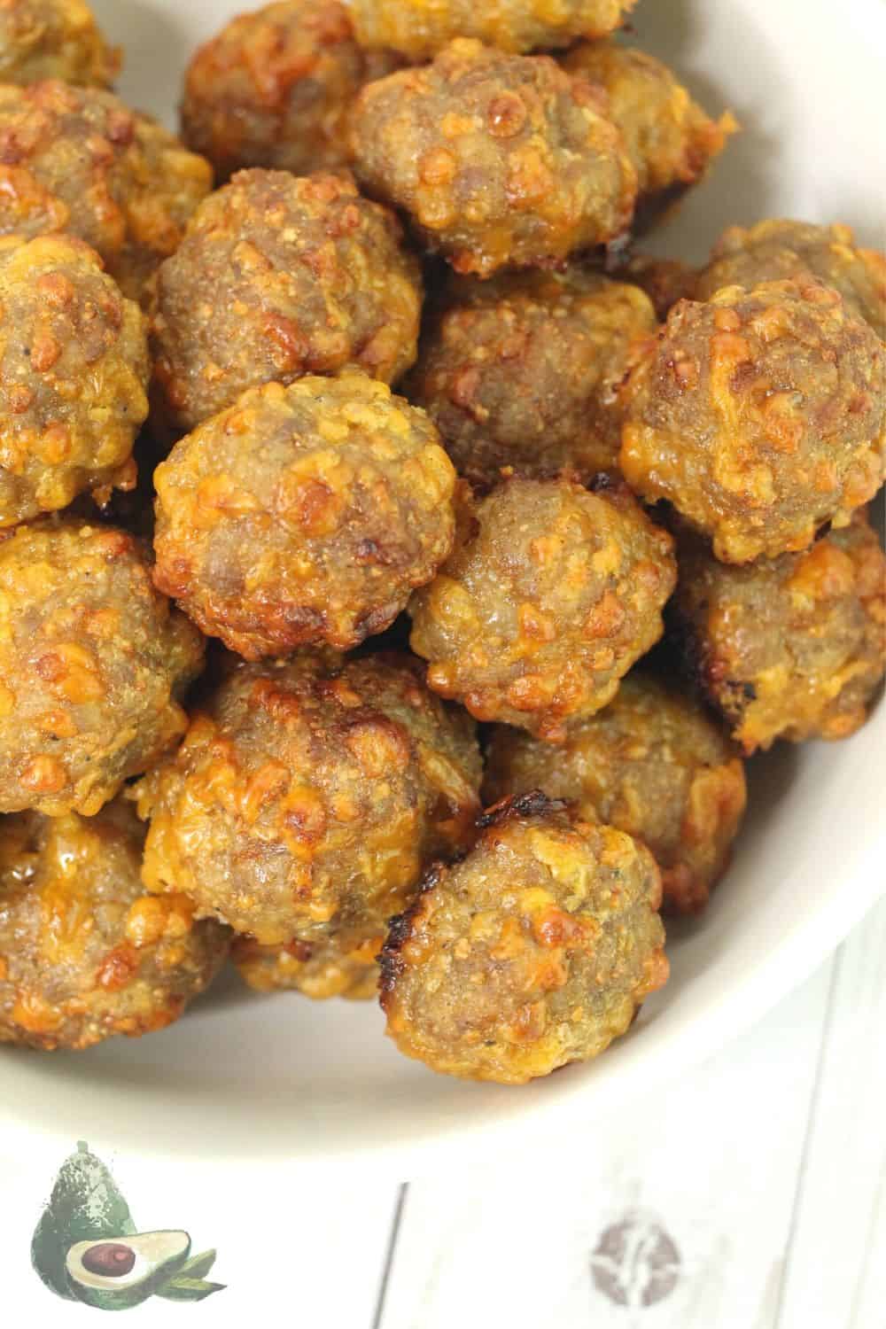 Cheesy Keto Sausage Balls | Flourless Sausage Balls
